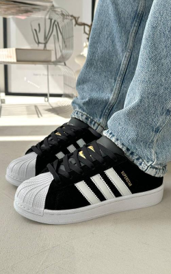 Adidas Superstar Nubuk Siyah Süet