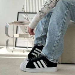 Adidas Superstar Nubuk Siyah Süet