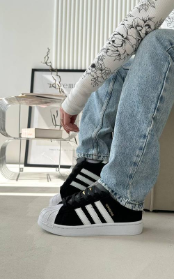 Adidas Superstar Nubuk Siyah Süet
